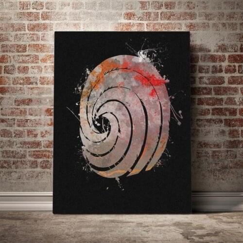Home Decoration Canvas Prints Animation Painting Uchiha Obito Mask Poster Wall Art Modular Pictures For Bedside Background Frame