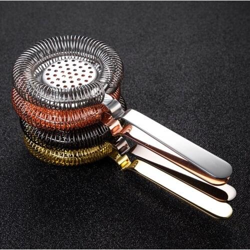 Creative bar ice filter European style mixing cocktail glass with professional mixing, filtering and ice separating Hawthorne