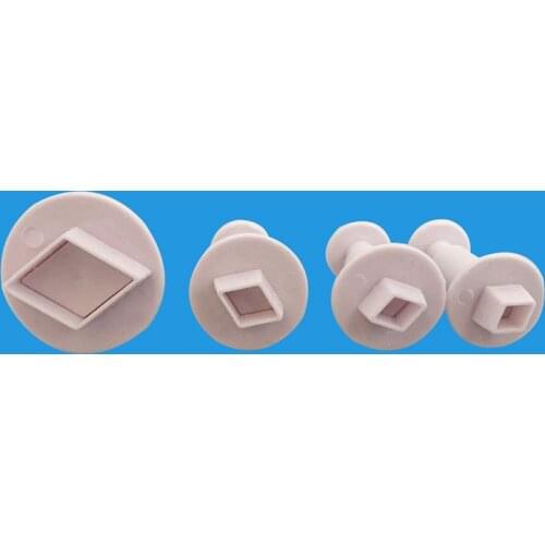 Hot 4pcs diamond cookie cutter Cake tools Birthday Baking decorating fondant cutter tools Fondant Sugarcraft Chocolate Mold