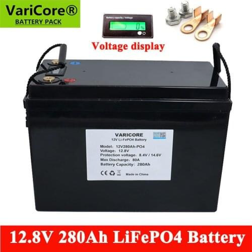 VariCore 12.8V 280Ah LiFePO4 battery 12V Lithium iron phospha For RV Campers Golf Cart Off-Road Off-grid Solar Wind batteries