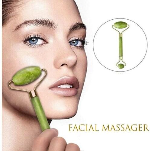 Facial Massage Roller Double Heads Jade Stone Face Lift Hands Body Skin Eye Face Neck Thin Relaxation Slimming Skin Board New