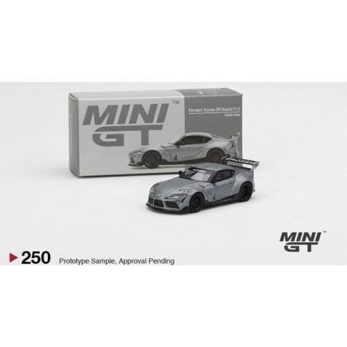 MINI GT 1:64 Pandem Toyota GR Supra V1.0 Matte Grey RHD Diecast Model Car