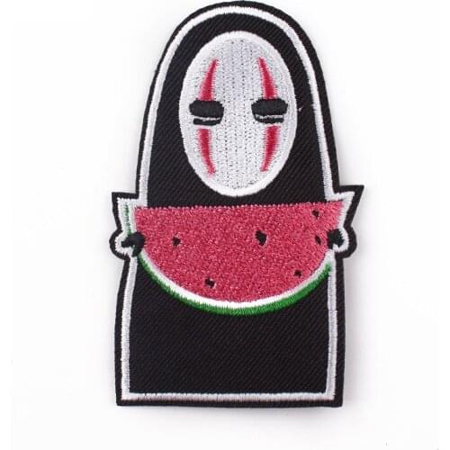 Non Face Man Patch Punk Rock Band Patches DIY Embroidered Patches For Clothing Watermelon Patch Hippie Clothes Applique Stripe