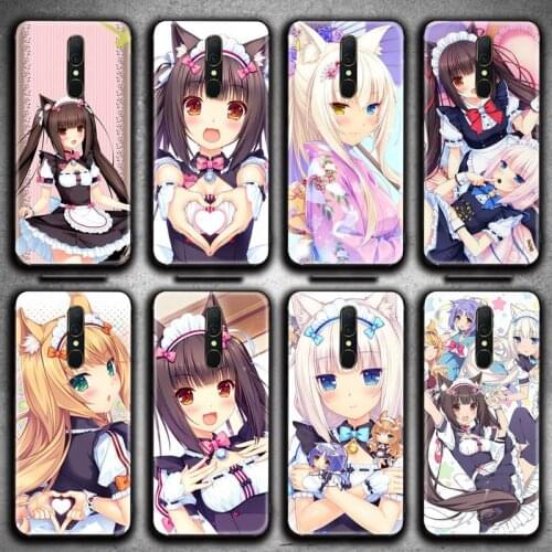 Nekopara Chocola Vanilla Cat Girl Phone Case For Oppo A5 A9 2020 Reno2 z Renoace 3pro A73S A71 F11