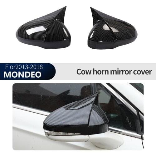 For Ford Mondeo/Fusion 2013 -2018 Low profile Carbon Fiber Paste Rear Side Horn Mirrors Rearview Cover Trim car accessories