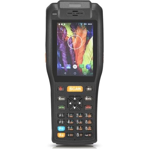 Rugged android pos pda barcode laser scanner with NFC/bluetooth/GPS/3G/Android OS/thermal printer