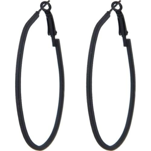 Simple Big Round Hoop Earrings Fashion Strange Shape Black Color Circle Earrings for Women Party Brincos Trendy Jewelry Gift
