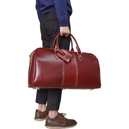 Men Women Large Capacity Bag Top Quality Genuine Cow Leather Handbag Outdoor Travel Duffle Bag Male Casual Big Tote Dropshipping