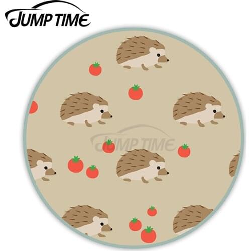 Jump Time for Cute Hedgehog Vinyl Stickers Wild Animal Sticker Laptop Luggage Waterproof Car Styling Accessories