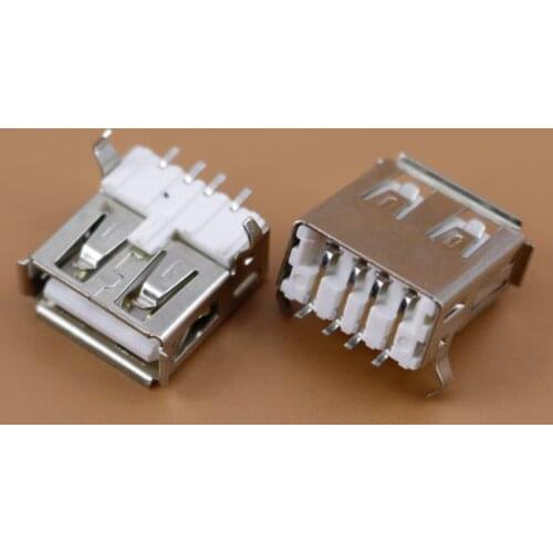 YuXi 1pcs/lot Notebook Laptop USB Jack USB female Socket 2.0 USB 90 Degree Connector For Desktop Laptop PC charger etc