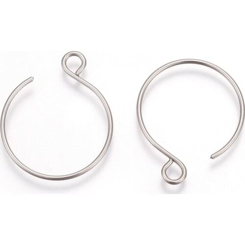 20pcs 304 Stainless Steel Ear Wire Earring Hooks Jewellery Accessories For Fashion DIY Earring Making Findings Decor