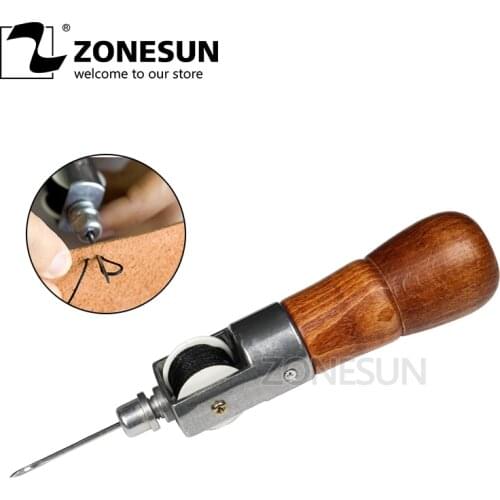 ZONESUN Leather Craft Tool Super Carving Wax Line Hand Made Leather Tools Art Needle Sewing Machine 133mm