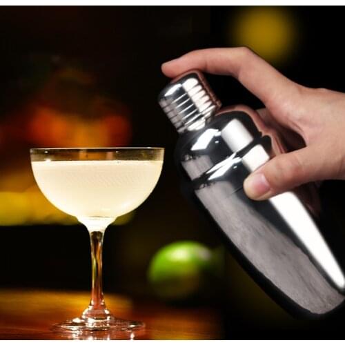 1pc 350/550/750ml 304 Stainless Steel Cocktail Shaker Wine Mixer Martini Boston Shaker Drink Party Bar Tools