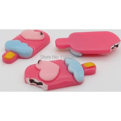 1pcs/lot resin flat back hot pink love Icecream 24mm simulation of food Cabochon Scrapbook DIY phone decoration B405-6