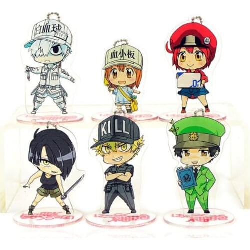 1pc Cute Anime Cells At Work Acrylic Stand Model Toys Cartoon Girls Pletelet Figure Decor Action Figure DIY Collectible Toy Gift