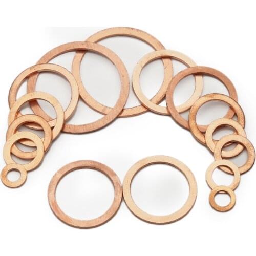 10/20PCS Solid Copper Washer Flat Ring Gasket Sump Plug Oil Seal Fittings 10*14*1MM Fastener Hardware Accessories 10x14x1MM