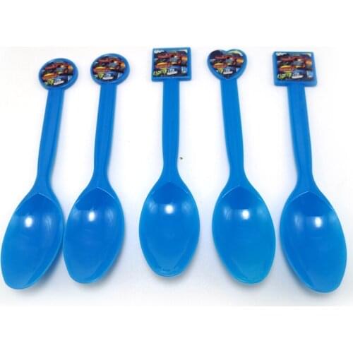 10pcs Birthday Party Blaze Monster Machines Theme Tableware Knife Kids Favors Decorate Party Spoons Baby Shower Plastic Forks