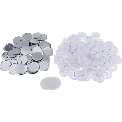100 Sets of Lapel Buttons Set with Pins Button Button Blanks 44 Mm