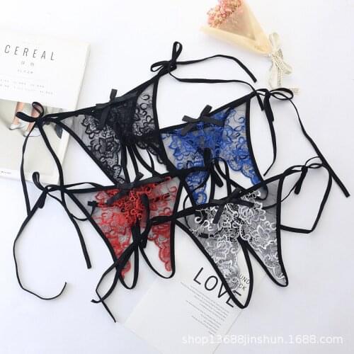 7color Gift beautiful lace leaves Womens Sexy lingerie Thongs G-string Underwear Panties Briefs Ladies T-back 1pcs/Lot JS668
