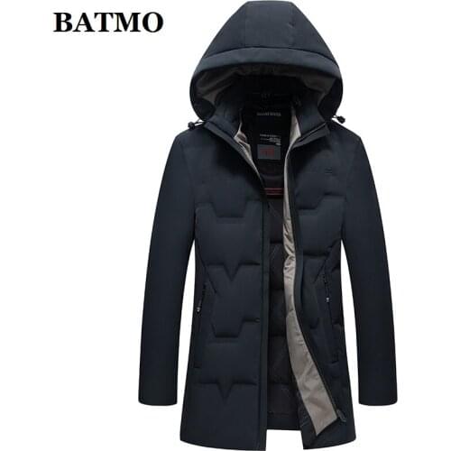 BATMO 2020 new arrival winter 90% white duck down hooded jackets men,mens warm coat,parkas,plus-size M-XXXL 2076