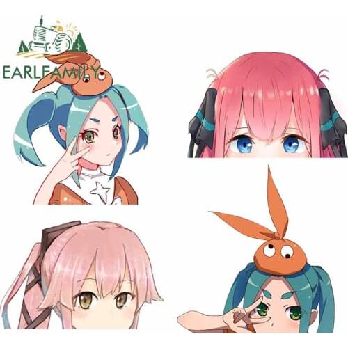 EARLFAMILY 13cm x 12.2cm for Ononoki Yotsugi Shinkuu Shinobu Monogatari Motorcycle Car Decal Window Stickers Vinyl Car Stickers