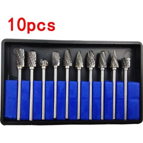 3x6 electrical accessories wholesale tungsten steel grinding head tungsten carbide rotary burrs 3mm handle double lines