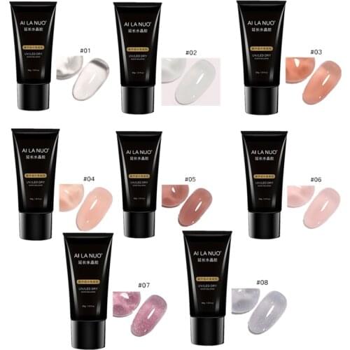 30ML Nail Extension Gel Quickly Nail Extend Glue Painless Lengthening Colorful Nail Art Gel Fast Drying Crystal Manicure Glue