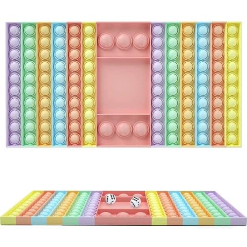 Big Size Fidget Toys Simple Dimple Push It Rainbow Chess Board Push Bubble Toy Adult Stress Relief Toy Family Table Board Games