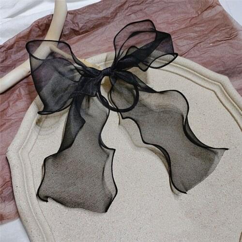 Imixlot Temperament Charm Transparent Yarn Bowknot Hair Ties Elastic Hair Rope Scrunchies Ponytail Holder for Women Girls