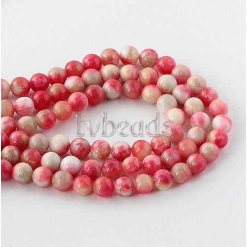 TUMBEELLUWA 10mm Stone Beads Jade Loose Spacer Beads For Jewelry Making DIY Necklace Bracelet Accessories