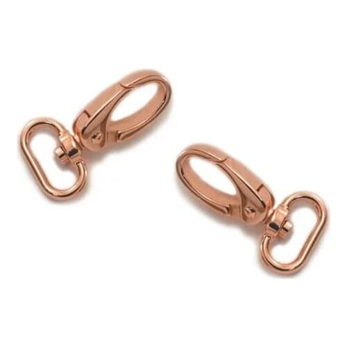 Rose Gold Lobster Snap Hooks for 2cm wide strap 3/4 inch hooks for bag