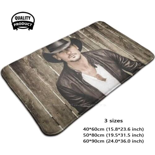 Cowboy 3D Soft Non-Slip Mat Rug Carpet Foot Pad Country Music Singer Country Singer Jimmy Yeary Lance Miller Country Music Song