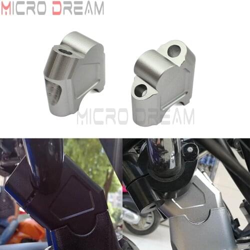 Silver 7/8" Handle Bar Mount Clamp 22mm Handlebar Risers for Suzuki GSF 1250S DL25 SV650 SV1000 GW250S GW250F 2001-2018
