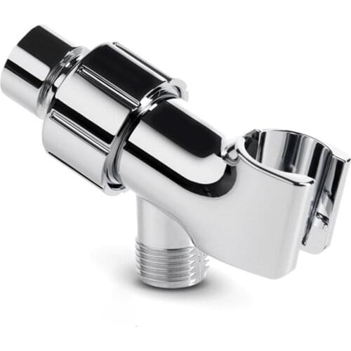 Wall Mount Handheld Shower Head Holder Bracket Adjustable Shower Arm Mount with Swivel Ball Polished Chrome