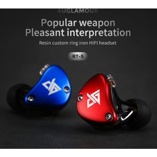 New Original AUGLAMOUR RT-5 HIFI earphone 10mm Composite Diaphragm knowles 32873 Hybrid dynamic driver For Mi/Huawei/Samsung