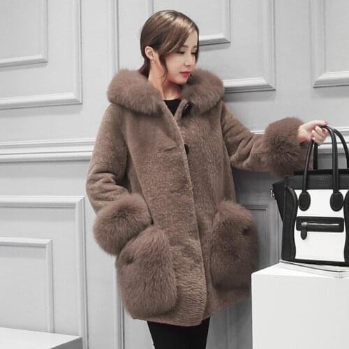 Faux Fur Coat Fur Coat Plush Jacket Coats Woman Winter 2021 Black Womens Winter Coats 2021 Elegant Overcoat Female Women Jacket
