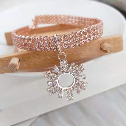 Luxury Bling Dog Collar for Small Cat Necklace Rhinestone Diamante Pet Puppy Collar Cat Collar Pet Supplies Dog Accessories