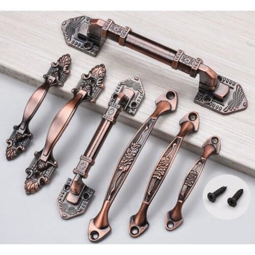 Home Hotel Zinc Alloy Retro Design American Style Cupboard Drawer Pull Silver Kitchen Cabinet Door Wardrobe Handles Hardware