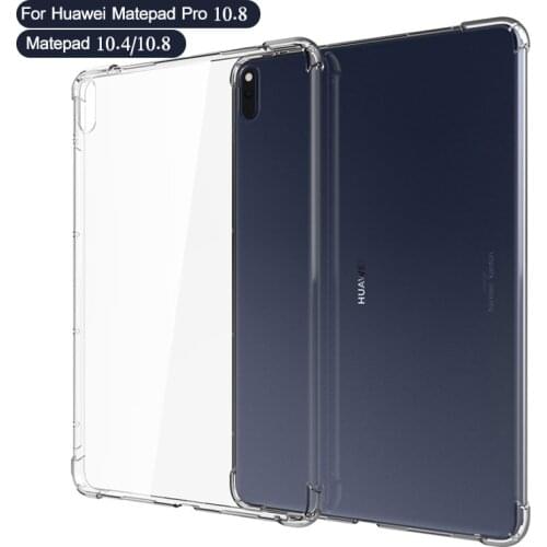 Silicon Case For Huawei Matepad Pro 10.8 2019 Matepad 10.4 10.8 2020 M6 10.8 Clear Transparent Case Soft TPU Back Tablet Cover