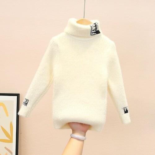 Fashion Kids Sweaters Spring Winter Baby Boys Girls Warm Knitted Bottoming Thicken Teenag Childrens Clothes School High Quality