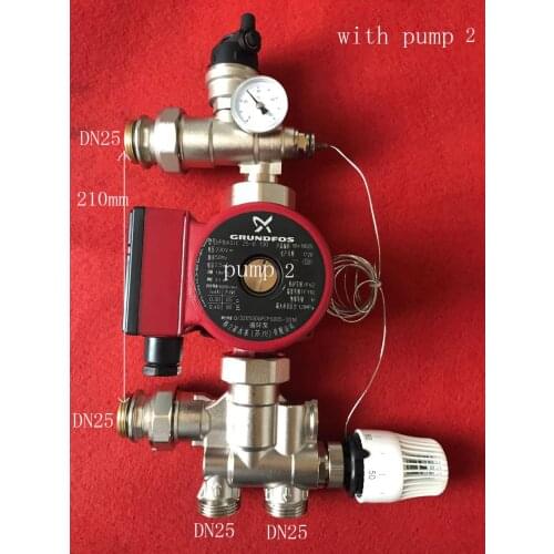 Thermostatic pump mixer blender for Water Underfloor Heating Manifold mixing valve water mixing center water mixing system DN25