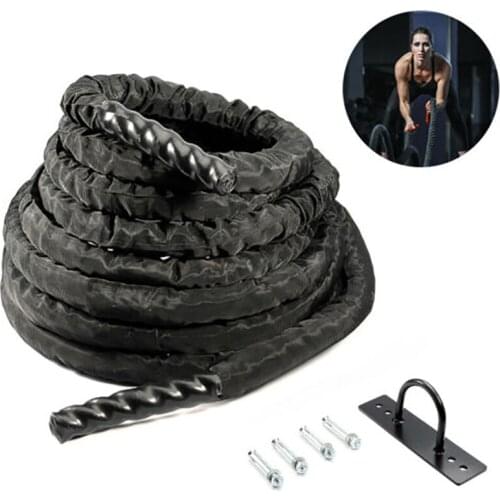 DE 38MM*15M Heavy Jump Rope Workout Battle Total Body Training Improve Strength Building Muscle