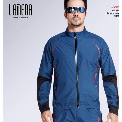LAMBDA Spring Autumn Windproof and Waterproof Raincoat Windbreaker Mountain Bike Cycling Suit Long Sleeve Suit Jacket Men