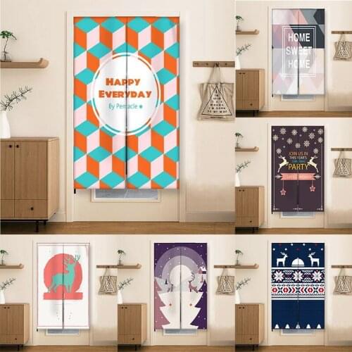 Japanese Cotton Linen Door Curtain Bedroom Half Panel Curtain Decoration Blackout Curtain Kitchen Toilet Partition Curtain