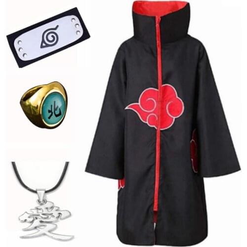 Kids adult costume akatsuki cloak costume bluey fantasia rings necklace suit anime cosplay suit girls boy costume halloween