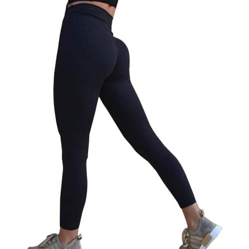 NORMOV 2019 New Womens Leggings High Waist Solid Color Sexy Skinny Slim Elastic Workout Leggings Casual Fitness 5 Color Leggings