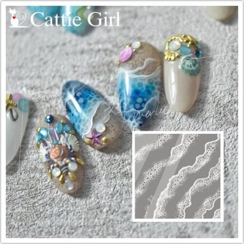 1pc Spray Nail Decal 3D Nail Art Transfer Stickers Sea Wave Nail Design Nail Accessories for Nail Decorations