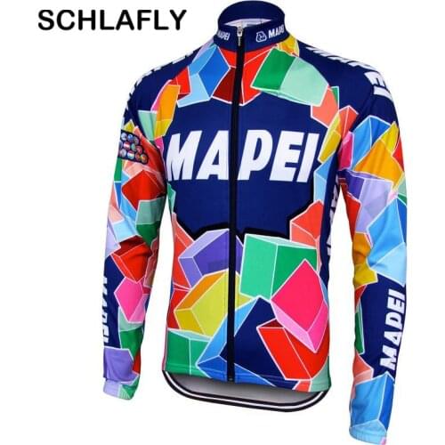 2019 men cycling jersery long sleeve retro bike winter fleece wool & no fleece bicycle clothing colorth schlafly autumn
