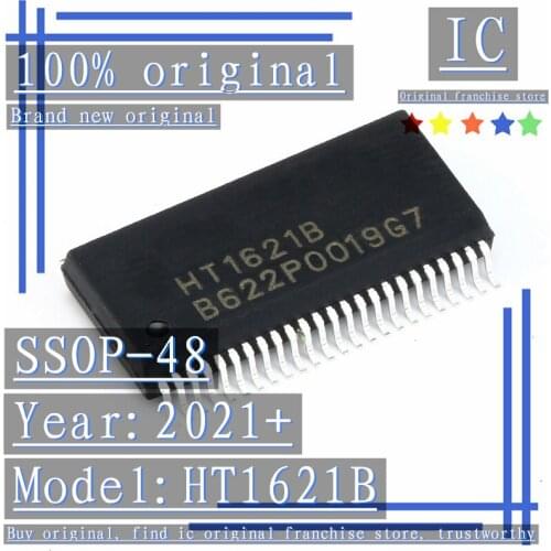2021+100% Brand new original 10PCS-50PCS HT1621B SSOP-48 LCD driver chip/RAM mapping/LCD