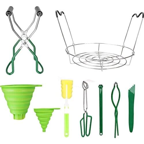 9PCS Canning Set,Canning Supplies Canning Jar Lifter Tongs Jar Wrench Collapsible Funnel for Wide Mouth Mason Jars